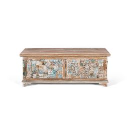 GINER Y COLOMER Mueble baûl coffre de rangement en bois de manguier et bois recyclé, finition multicolore rustique - 106 x 41 x 36 cm Precio: 431.988. SKU: B1EGWFYEPY