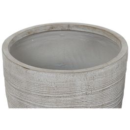 Set de pots de fleurs Home ESPRIT Beige Fibre de Verre Magnésium 45 x 45 x 43 cm (3 Unités)