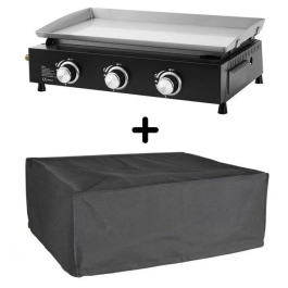 Cookingbox - Plancha à gaz 3 brûleurs, surface de cuisson inox 61 x 35 cm, 7.5 kW, pour 8-10 personnes Precio: 177.372. SKU: B16WFAGPXJ