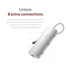 Hub USB Linq Byelements LQ49081 Blanc Gris