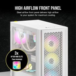 Corsair Case PC ICUE 4000D RGB Airflow - 3 AF120 RGB Elite Fans Blancs CC9011241WW