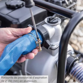 Scheppach Pompe à Eau Thermique PWP32 - 5.3 CV - 32 000 L/h - Débit Max - Hauteur de Refoulement 30 m - avec Moteur 4 Temps et Crépine