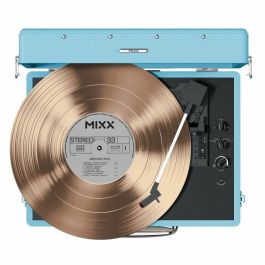 Mixx Audio AAALT65870 Platine Vinyle Revival 55, 3 Vitesses, Bluetooth, Sortie RCA, Haut-parleurs Stéréo Intégrés, Bleu