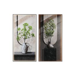Toile Home ESPRIT Vert Beige Oriental Vase 80 x 3 x 160 cm (2 Unités)
