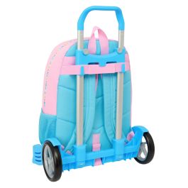 Cartable à roulettes Benetton Unique Rose Turquoise 30 x 46 x 14 cm