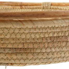 Centre de Table DKD Home Decor Marron Joncs 42 x 42 x 8 cm