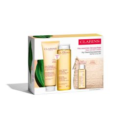 Clarins Estuche Esenciales de Limpieza para Pieles Normales-Secas, Set de 4 Piezas