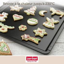 Zenker Jeu de 2 bandejas extensibles pour four - Noir métallisé - 37 à 52 x 33 cm