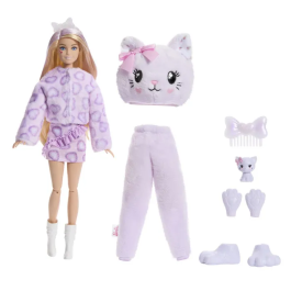 Barbie JJP64 - Cutie Reveal - Poupée Chat Mauve - Coffret Surprise avec 10 Accessoires Mode, Dès 3 ans Precio: 59.352. SKU: B1C7LDXRJF