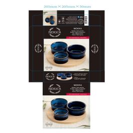 Tabla Aperitivo Bambú Cerámica Moana Bidasoa 20x4,5 cm