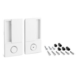 CERRAD/PICAP. MAGNETICOS Poignée de porte WAVE pour porte battante avec serrure de salle de bain, design encastré, condamnation et déverrouillage d'urgence, finition chrome brossé
