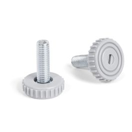 HERRAJES ALK Pied Nivelador Damen Ø25 M8X24 Gris C/Huella Allen 4Mm