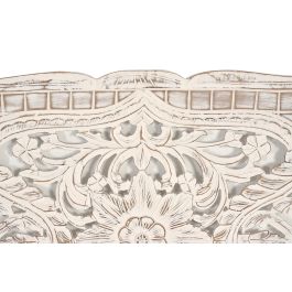 GINER Y COLOMER Cabecero en MDF Blanc Vieilli - Tête de lit décorative en bois de mangle, finition patinée