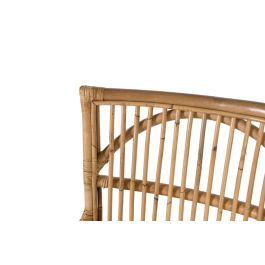 GINER Y COLOMER Lot de 2 Chaises en Rotin avec Coussin Blanc, Décoration en Jonc et Liège, Dosseret 47x52 cm - Ensemble Salon Salle à Manger