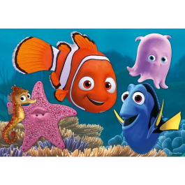 Ravensburger - Puzzle éducatif 2 puzzles de 12 pièces, Le Monde de Nemo, avec 2 posters, pour enfant dès 3 ans