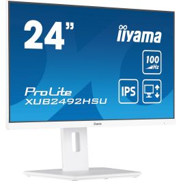 61cm/24" (1920x1080) iiyama ProLite XUB2492HSU-W6 16:9 FHD IPS 100Hz 0,4ms HDMI DP Pivot Speaker White