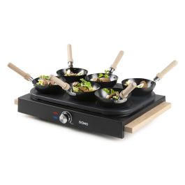 Domo DO8719W Set de wok et appareil à panqueques 2 en 1 pour 6 personnes, 1000 W