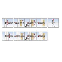 FISCHER Duoblade Taco Pladur pour vis de 4-5 mm (Set de 40)