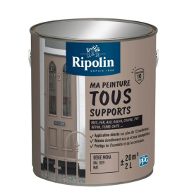 Ripolin Peinture Multi-Supports - 2 L - Beige Moka RAL 1019 - Mat - Pour Bois, Métal, Béton - Résistante aux Intempéries Precio: 91.092. SKU: B18DKDG3WW