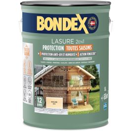 Lasure 2 en 1 protection extérieure - Incolore - Satin - Protection 12 ans - Toutes saisons - Bondex - 5L Precio: 106.5. SKU: B1AAQEG7PS