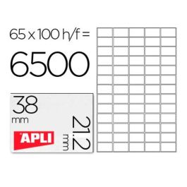 Étiquettes adhésives Apli 1283 Blanc 100 Volets 38 x 21,2 mm