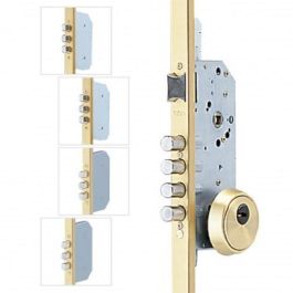 Tesa Serrure Tlbf5Scle Oro, Entrée 50mm, Coffre 40mm, Sans Cylindre, Finition Dorée