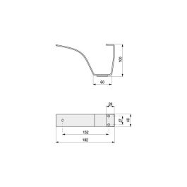 Q&Q Pata Metálica Visto H100 Acabado Cromo