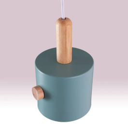 Lampe suspendue Scarlet en métal et bois, design moderne, cable réglable, SKD-P1014-OG