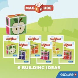 Geomag MAGIC CUBE Jeu de Construction Magnétique avec 4 Cubes pour Enfants dès 18 Mois