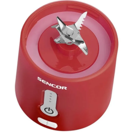 Sencor SBL 134RD Mixeur à Smoothie Portable 150 W avec Récipient 500 ml, Batterie Rechargeable, 20 Cycles, Étanche IPX65, Lames en Titane