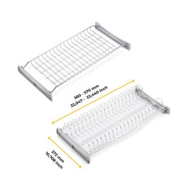 Emuca Égouttoir Suprastar pour module, 600, Acier, Chromé