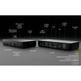 I-TEC Universal Intelligent Dual Display DS Station d'Accueil Double Affichage 2xHDMI 2xDP 2xUSB-C 1xGLAN 100W