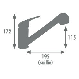 Mitigeur Edouard Rousseau BAGO Noir