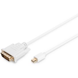 Digitus Câble Mini DisplayPort vers DVI-D (24+1) Mâle/Mâle 2m Version 1.1a, Blindage Magnétique, Cuivre, Blanc