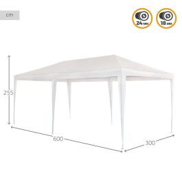 Tonnelle Aktive 300 x 255 x 600 cm Métal Blanc Plastique
