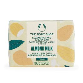 The Body Shop Savon au Lait d'Amande Solide Visage et Corps 100g - Peau Douce et Parfum Délicat