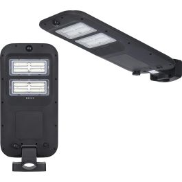 Galix G2614 - Tête de lampadaire solaire 2000 lumens avec détecteur de présence, IP65, télécommande, batterie LiFePO4, angle 135°