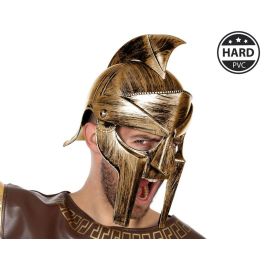 Casque de gladiateur romain doré avec crête, accessoire de déguisement pour adulte pour carnaval ou fête historique Precio: 14.4999996. SKU: B17AM2WE9G