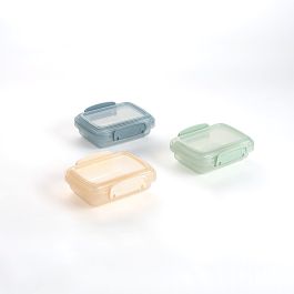 Ensemble de contenants de cuisine hermétiques empilables Quid Minimal 11,5 x 8 x 5 cm 3 Pièces