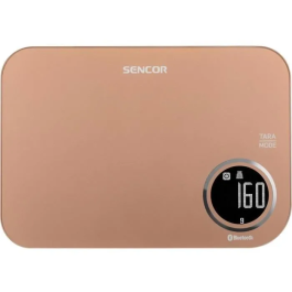 Sencor Balance de cuisine connectée SKS 7076GD - Capacité 5 kg, Précision 1 g, Ecran LCD, Application Sencor FOOD pour suivi nutritionnel