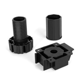 JUYPAL Patte de Cuisine Modèle Octo Regulable 85-110mm Finition Noire (Set de 4)