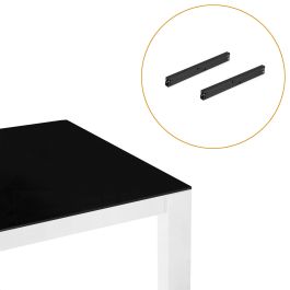 Emuca Jeu de ensemble de mécanismes de levage pour table basse, permet de lever la table de 135mm, Acier, Peint en noir