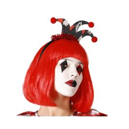 Diadème de déguisement Arlequin aux couleurs rouge et noir, avec cornes courbées et pompons, pour adulte - Accessoire pour fête, Halloween ou spectacle Precio: 10.5. SKU: B18AYCVH63