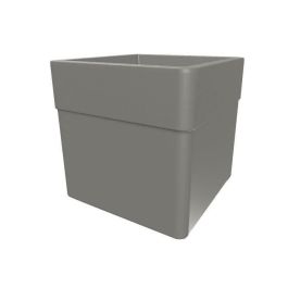 Eda Jardinière carrée 40 cm CAREL EDA3086960275297 26L avec roulettes taupe usage intérieur extérieur