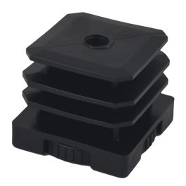 HERRAJES ALK Contera Cuadrada Rido-C 50X50 M8 Finitions Gris Et Noir, Finition Noire