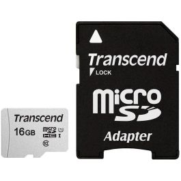 CARD microSD Card 16GB Transcend SDHC USD300S-A w/Adapter