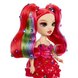 Rainbow High Poupée Mannequin Be Dazzling Vivienne Rouge 28 cm avec Pierres Précieuses Scintillantes et Accessoires