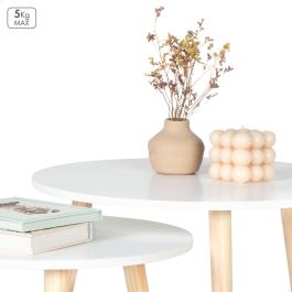 Jeu de 2 tables Max Home Blanc 50 x 50 x 50 cm (2 Unités)