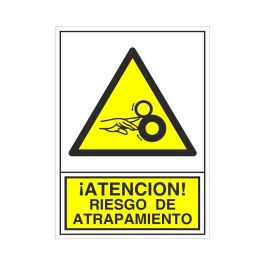 DUVER Signal 398 Adhésive 148X105 'R.Atrap.' Danger! Risque d'emprisonnement (Main)