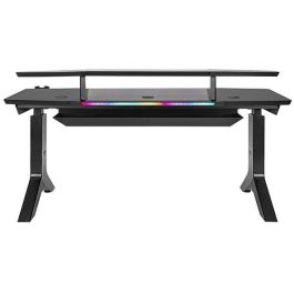 Thermaltake ARGENT P900 - Bureau Gaming Électrique avec Réglage de Hauteur, Rétroéclairage LED RGB, Plateau 160x70 cm, Charge 150 kg